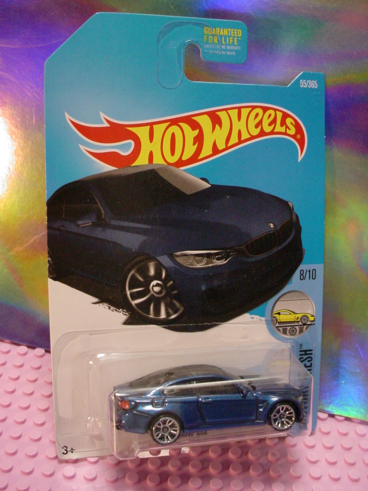 htf 2017 Hot Wheels BMW M4 #55/365 US✰ dark blue j5✰Factory Fresh 8