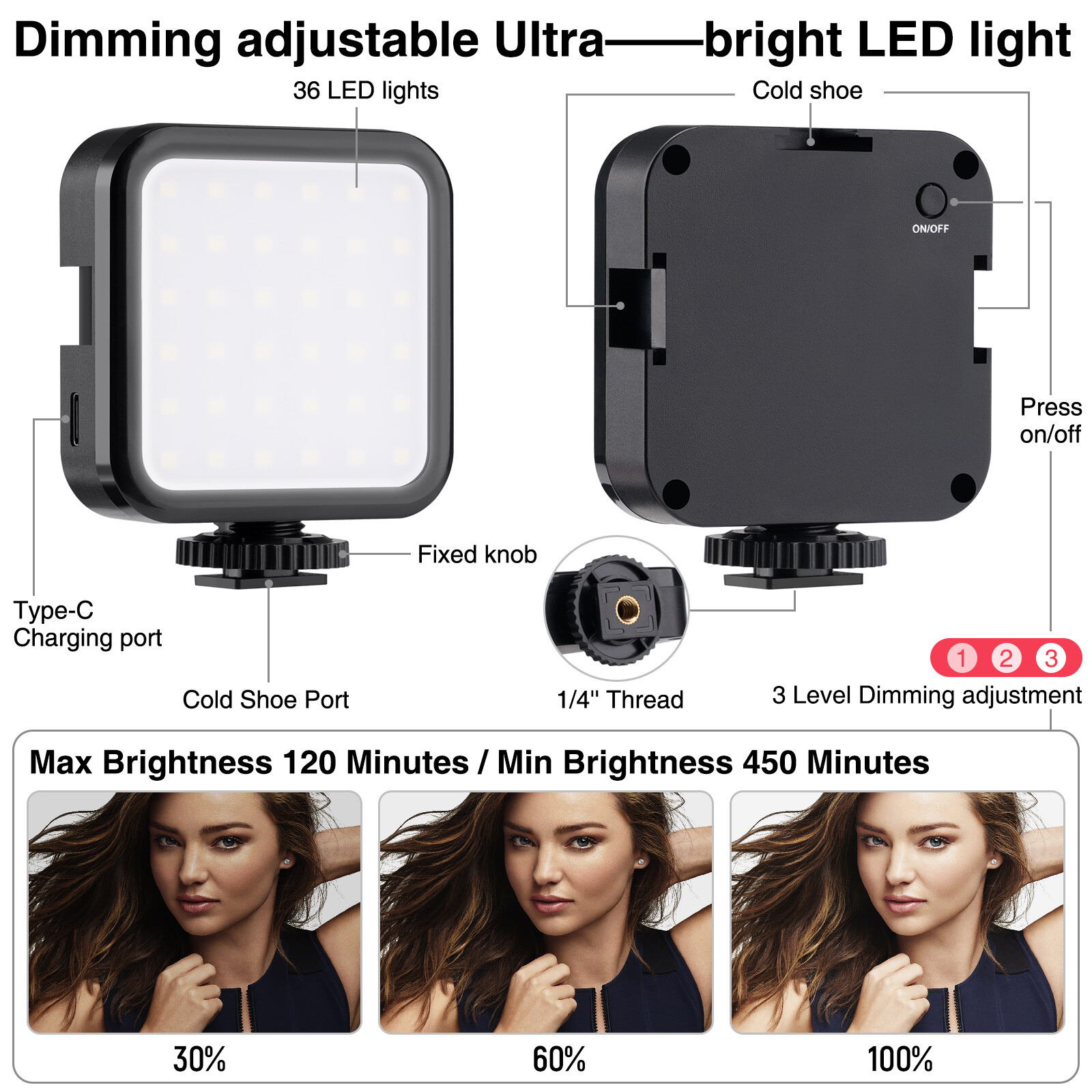 CAMOLO Vlogging Kit Smartphone Vlog Kit with Tripod Microphone LED Light Holder