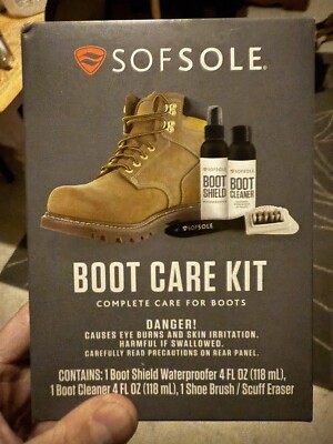 SofSole Boot Care Kit. Complete Care For Boots. Boot Shield And Cleaner