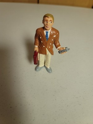 Vintage BullyLand Man with a briefcase and old cell phone