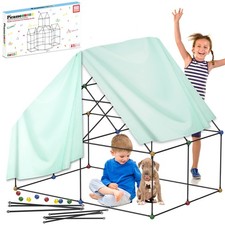 PicassoTiles Indoor Outdoor Tunnel Tent Fort Building Kit