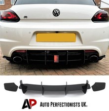 For Vw Scirocco R Rear Gloss Black Blade Fin Diffuser Spoiler Body Kit 2008-2018 For Vw Scirocco R Rear Gloss Black Blade Fin Diffuser Spoiler Body Kit 2008-2018