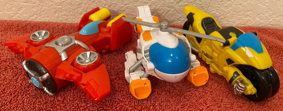 Transformers Playskool Heroes Rescue Bots 2018 Lote: Hot Shot, Bumblebee, Blades Foto 3 de 4