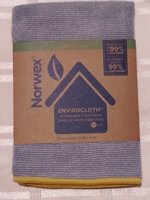 Norwex Envirocloth with Baclock microfiber cloth - Gray w/yellow trim