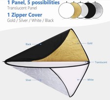 Portable 5-in-1 Photography Studio Multi-Disc Collapsible Light Reflector