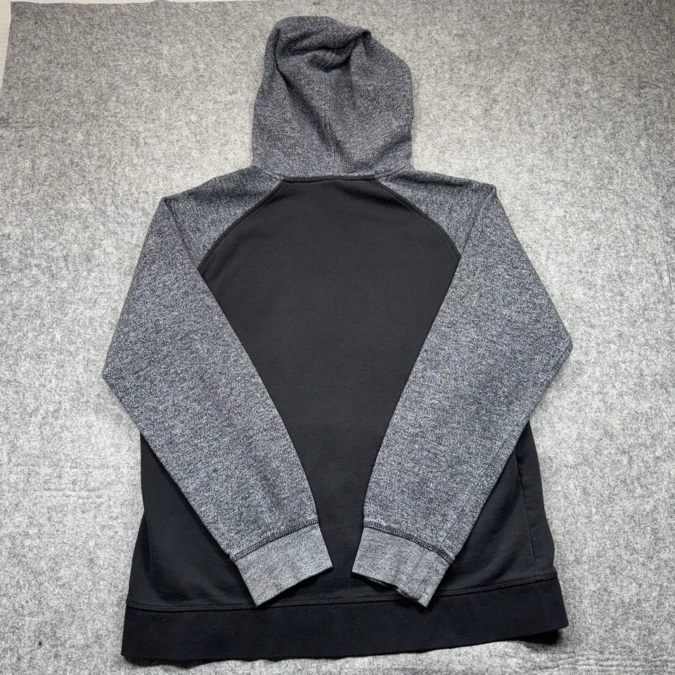 Moletom com capuz Zine masculino L preto cinza pulôver manga longa bolso skate - Imagem 2 de 4