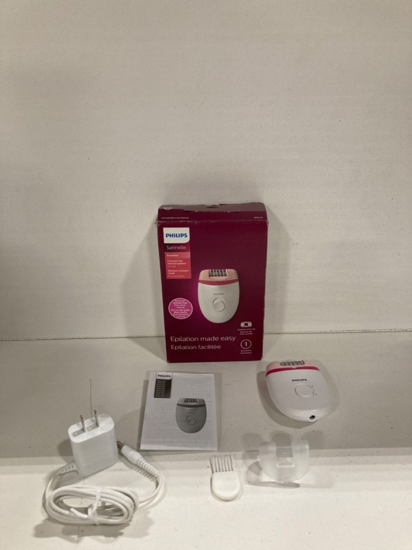 Philips Satinelle Essential Epilator Corded Electric for Legs White/Pink
