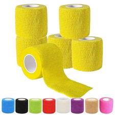 6 Pack 2 Inches Self Adhesive Wrap Bandage Self Adherent Cohesive Bandage Tap...