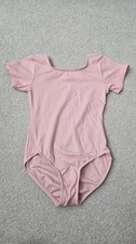 Girls Medium 8-10 Short Sleeve Pink Moret Dance Leotard