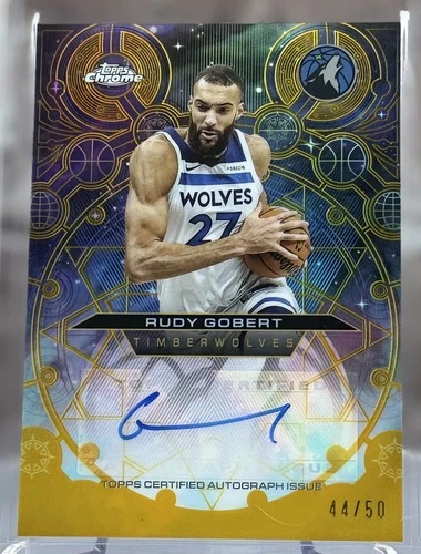 2025 Topps Chrome Rudy Gobert Refractors Gold (RAW)