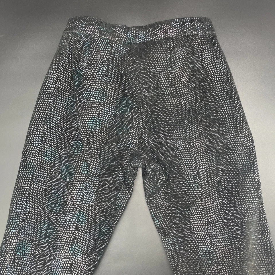 Wilsons Maxima Women 2 Black Iridescent Mermaid Snakeskin Leather Pants Boot Cut - Image 3 of 4