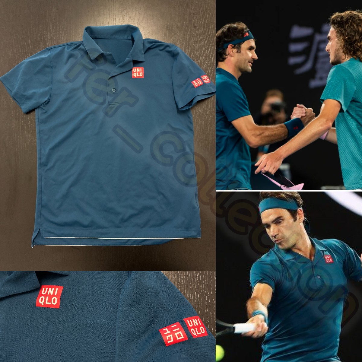 Uniqlo Tennis polo shirt RF Roger Federer Australian Open 2018 rara da collezion