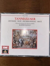 Wagner TANNHAUSER 3 CD Set 1990 EMI Grummer Hopf Frick Konwitschny Fischer rare