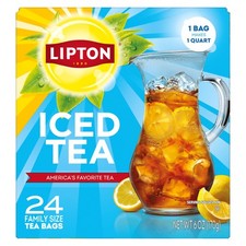 Lipton Unsweetened Iced Tea Bags, Family Size Zero 24 Count Pack of 1 