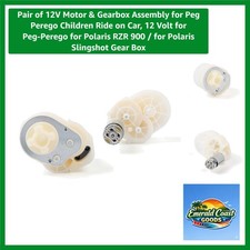 Pair of 12V Motor Gearbox Assembly for Peg Perego Children Ride on Car, 12 ...