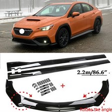 For Subaru Wrx Sti 2011-2014 Gloss Black Front Bumper Lip Splitter Side Skirt For Subaru Wrx Sti 2011-2014 Gloss Black Front Bumper Lip Splitter Side Skirt