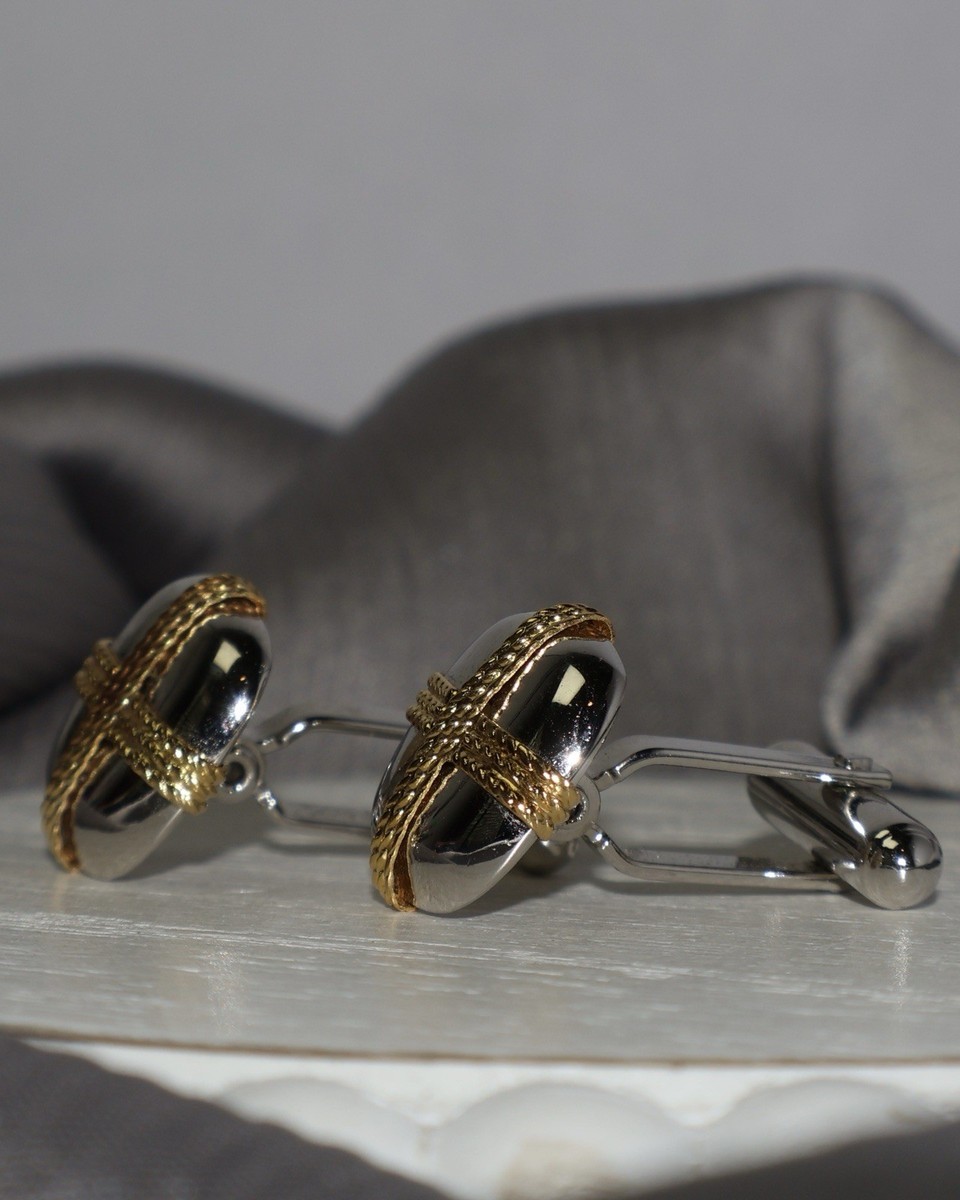 Vintage A&Z Sterling Silver Cufflinks 11.3G  View 2