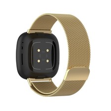 Bracelet Compatible avec Fitbit Versa 3 / Sense Doré Acier Inoxydable