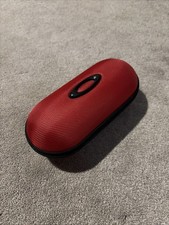 NEW OAKLEY ZIPPER SMALL AUTHENTIC EYEGLASSES SUNGLASSES CASE RED