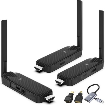 Wireless HDMI Extender Kit USB C 165FT Dual Screen