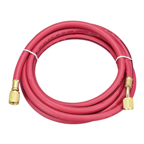 1/4 SAE Thread Charging Hose Tube for Refrigeration HVAC Hose 600Psi 3.0M Red