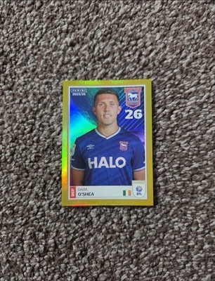 Panini EFL Championship Gold Parallel Ipswich Town Dara O Shea Captain Sticker