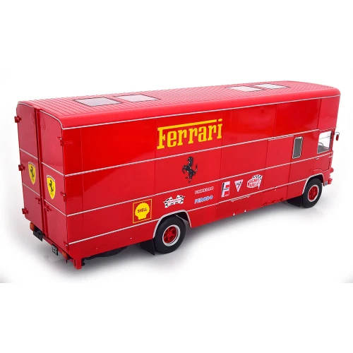 FIAT OM 150 ROLFO FERRARI RACE TRANSPORTER 1967 RED 1:18 Cmr Classic Model Repli - Immagine 2 di 4