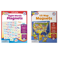 Active Minds Learning Magnets: US Map and Sight Words Pack