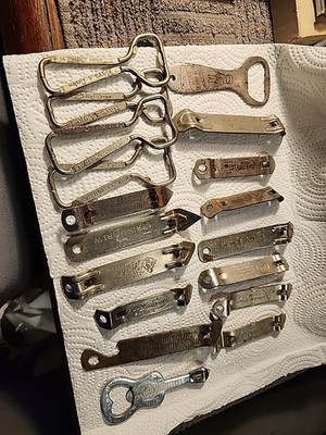 Lot of 18 Vintage Metal Advertising Bottle Openers Beer  Cola Cola Vernors Pabst