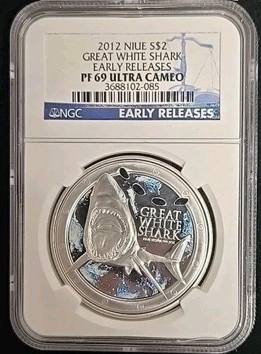 2012 $2 Niue Great White Shark NGC Proof 69