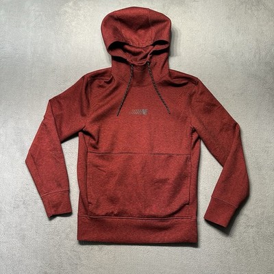 American Eagle Mens XS Pullover Hoodie Red Logo Pocket Athleisure EUC
