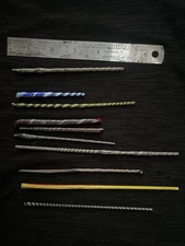 Handmade Twists  Stirrers Stringer UV Dichroic Glass Iridescent Reichenbach Mix