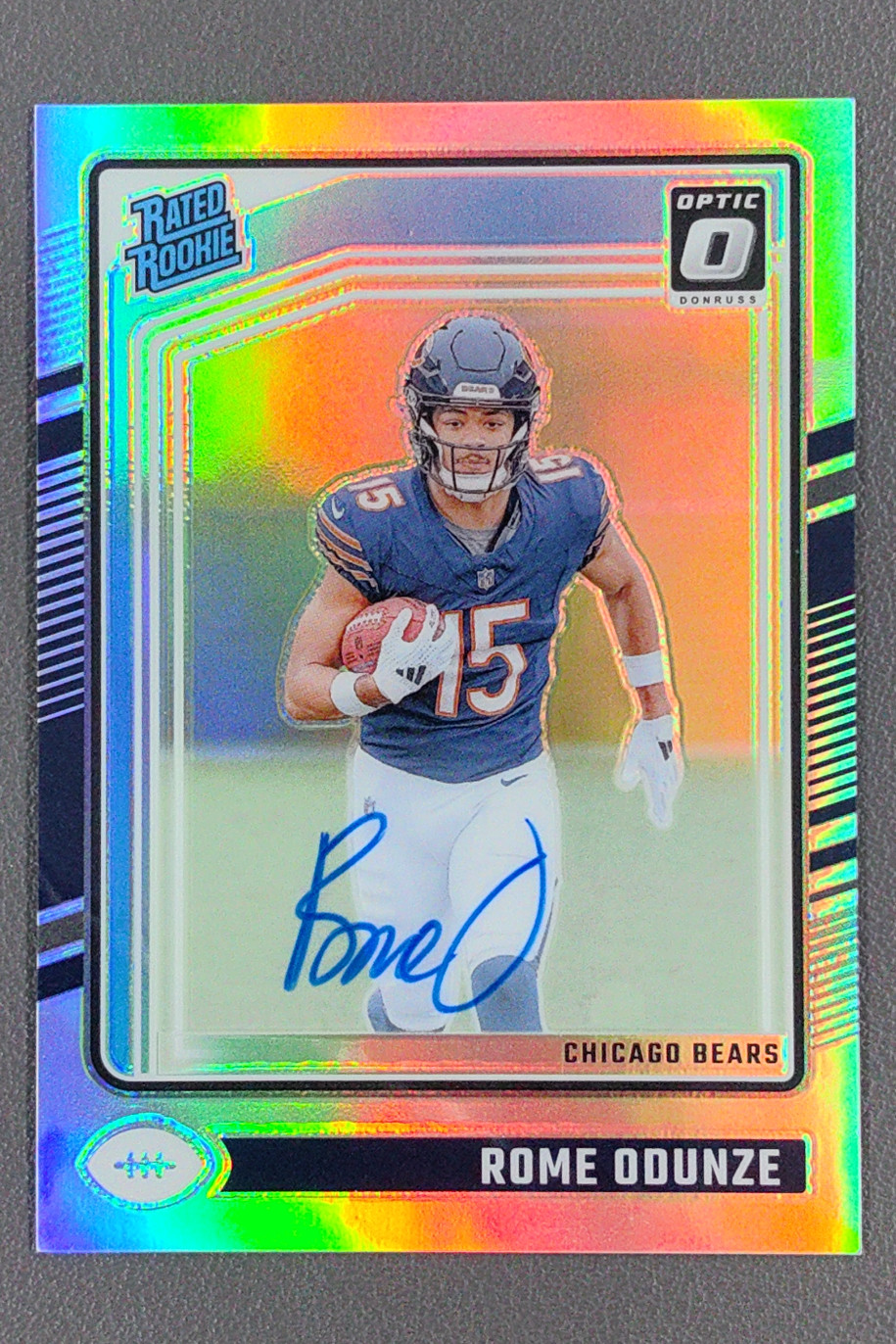2024 Donruss Optic Rome Odunze Rated Rookies Autographs Holo Auto RC /150