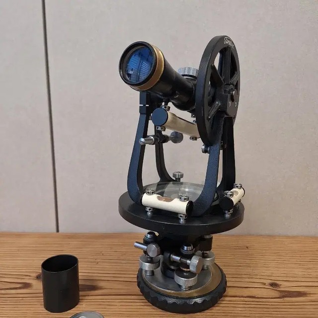Vintage 1961 Surveyor's Instrument with Wooden Case