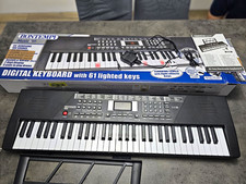 Bontempi Keyboard 61 Tasten beleuchtet, Lauts...
