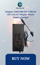 Netgear 2ABU130S 332-11002-01 54V 2.4A AC Adapter Power Supply Charger