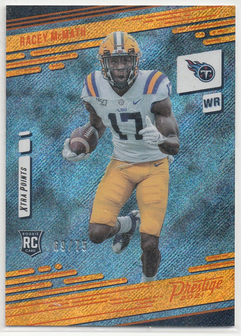 2021 Panini Prestige Racey McMath Rookie #293 Xtra Points Orange #/75 Titans