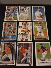 Justin Verlander 9 Card Lot MLB Houston Astros Topps Bowman Inserts Parallel