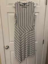 Banana Republic White Striped Dress Medium NWT
