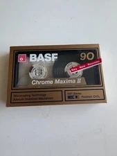 BASF  CHROME MAXIMA II  90  1989  BLANK CASSETTE TAPE (1) (FACTORY SEALED)