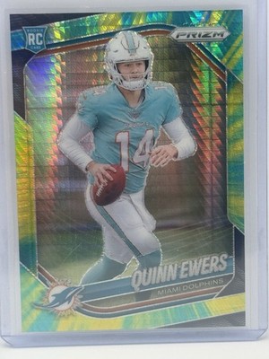 2025 Panini Prizm Quinn Ewers (RC) Hyper Prizm 307 SP - Miami Dolphins RARE /200