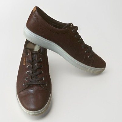 Ecco Sneakers Shoes Men EU 43 US 9-9.5 X-wide Soft 7 Brown Leather Danish Design