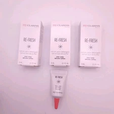 LOT OF 3 Clarins My Clarins Re Fresh Roll On Eye De Puffer .1oz each