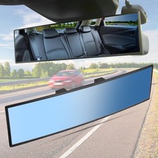 "11.81 Inch Espejo retrovisor, espejo retrovisor interior gran angular con clip
