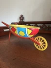 Vintage J Chein & Co Easter Egg Tin Wheelbarrow Metal Litho Decor
