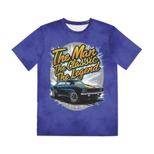 Classic Car Polyester Tee – The Man the Classic The Legend 1969 Camaro