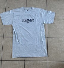 Y2k Vintage Hurley Blue Surf T-shirt Spell out Sz Small