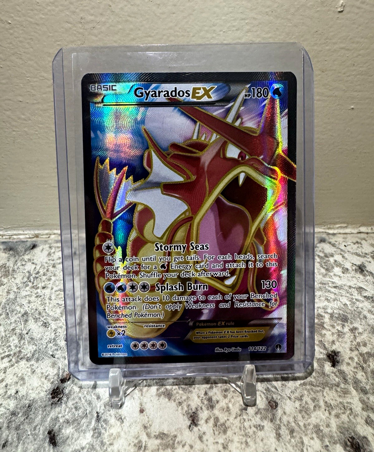 The Pokémon Company Gyarados EX 114/122 Breakpoint Ultra Rare Full Art Holo ENG