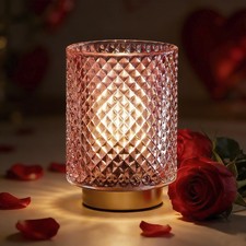 Small Battery Operated Lamp with Timer for Dorm/Office Desk/Home Deocr,Cordle...
