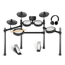 MOSEN Electric Drum Set with 4 Quiet Mesh Drum Pads, Cymbals, Sticks, Headpho...